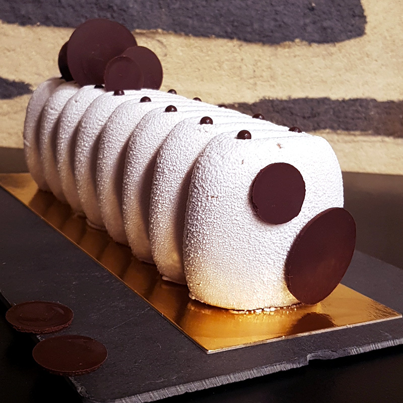 Bûche goût snickers