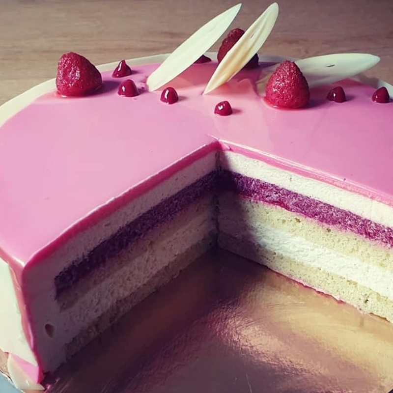 Entremet fruits rouges citron vert