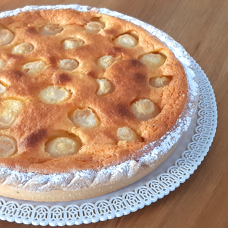 Tarte clafoutis poires