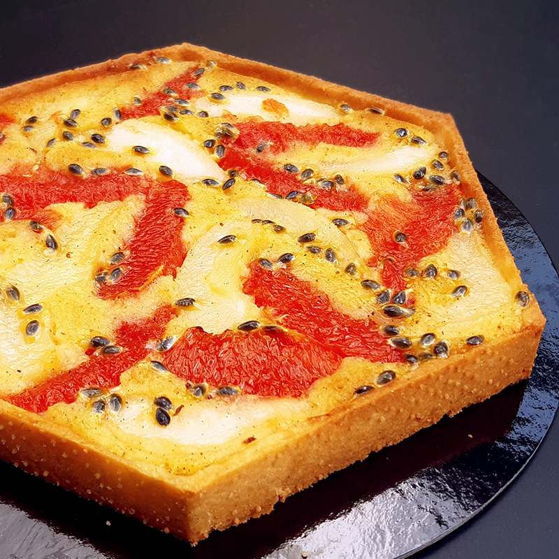 Tarte pamplemousse poires